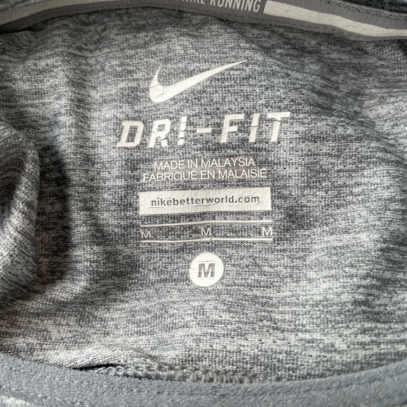 Nike Running Women's Gray Element Dri-Fit Hooded Pullover Shirt Size M - Picture 5 of 6